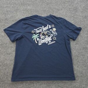 Chuubies Shirt Mens XXL Blue Taco Weekend Graphic Pocket Logo Casual Beach Party